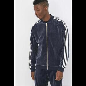 Vintage Retro adidas Originals Superstar Velour Legend Ink Track Jacket Small